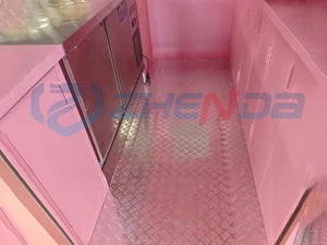 Nouveau camion de restauration rose avec four à pizza, cuisine mobile, remorque entièrement équipée, remorque alimentaire pour le camping à vendre - Product Image 6