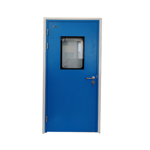 Porta in acciaio con pannello in vetro-moderna porta ignifuga per edifici - Product Image 1