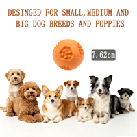 Jouet à mâcher pour chien avec distributeur de friandises, balle flottante en caoutchouc durable, jouet de puzzle d'enrichissement dentaire pour le nettoyage des dents et le soulagement de l'anxiété