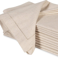 WML012 Napperons en lin pur perforé, sets de table isolants thermiquement, nappes élégantes pour mariage et restaurant