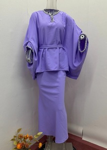 Abbigliamento da donna primavera autunno nuovo <span class=keywords><strong>abito</strong></span> <span class=keywords><strong>a</strong></span> manica <span class=keywords><strong>a</strong></span> lanterna <span class=keywords><strong>con</strong></span> temperamento largo da donna <span class=keywords><strong>maniche</strong></span> <span class=keywords><strong>a</strong></span> <span class=keywords><strong>pipistrello</strong></span> gonna lunga in due pezzi set da donna - Product Image 6