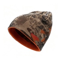Bonnet réversible camouflage KIMTEX, bonnet d'hiver chaud en acrylique tricoté, bonnet unisexe pour la chasse en plein air, bonnet camouflage jacquard