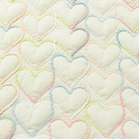 100% Polyester pongé thermique Quilting tissu broderie matelassé imperméable amour conception pour veste hiver manteau voiture doublure
