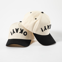 Nueva Gorra de Béisbol Estilo Hip Hop Retro de Cinco Paneles, Bicolor, con Bordado Personalizado