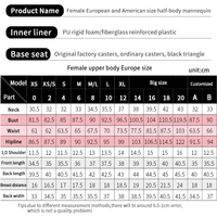 Mannequin de couture haut de gamme pour femme, en mousse PU, avec tête et bras, pour adultes