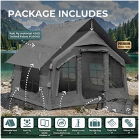 Tente gonflable portable de luxe quatre saisons à double couche en tissu Oxford PVC, imperméable, coupe-vent, ouverture automatique rapide