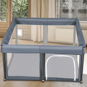Modern stil katlanabilir plastik oyun parkı kapalı/açık bebeğin oyun arkadaşı ev oturma odası ve yatak odası için emekleme paspası çit ile - Product Image 5