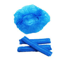 Bonnet Bouffant jetable en PP Non tissé, filet à cheveux élastique simple et Double, capuchon anti-poussière Cofias
