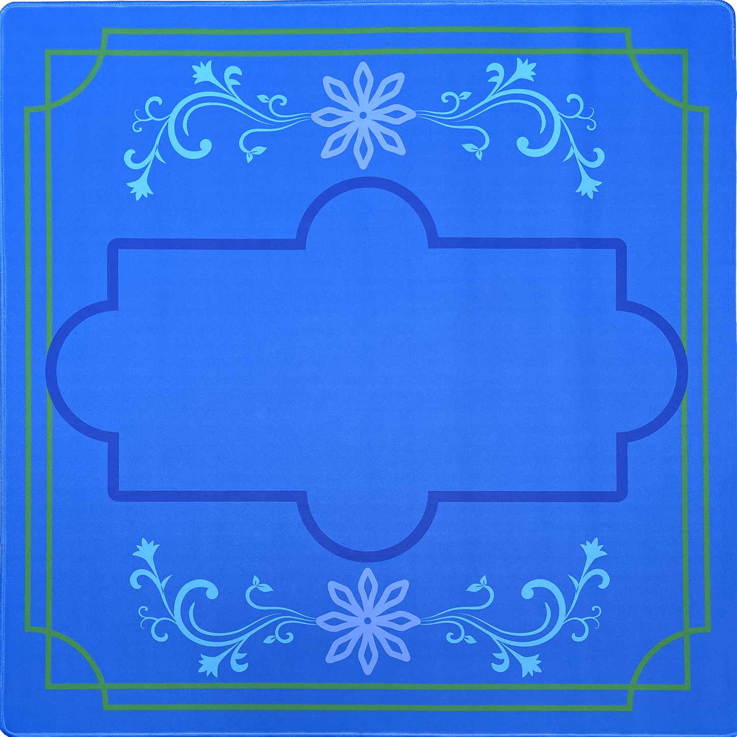 Blu Reale con Rifinitura Floreale Ornata