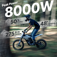 Valtinsu Em5 Ultra 72V 8000W 90Km/H Moto électrique tout-terrain Moteur sans balais Performances puissantes Motocross pour adultes