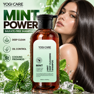 YOGI CARE Mint Power Champú Sin Sulfatos 500ml Champú de Limpieza Profunda Para Cabello Graso Unisex - Product Image 1