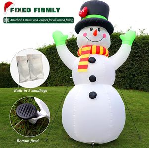 7FT/220CM Noël Gonflable Bonhomme <span class=keywords><strong>De</strong></span> Neige Géant Intégré LED Lumières Chapeau Magique Extérieur/Intérieur Cour & Jardin Décor - Product Image 2