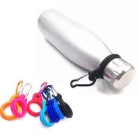 Bouteille d'eau en acier inoxydable et silicone de haute qualité, écologique, avec boucle de transport, corde, pour le camping en plein air, la randonnée, les sports, moderne