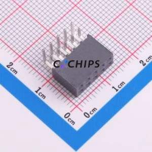 SSW-105-02-T-D-RA Pin Socket Bent Lead Through Hole,P=2.54mm Connector 2.54mm 2.54mm Right Angle Insert Double Row - Product Image 1