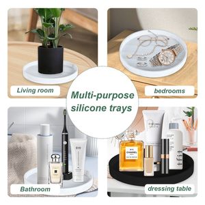 Multifunktionales Silikon-Badezimmer-Tablett für Waschtisch und Kommode, Couchtisch-Deko, Duftkerzen- und Parfüm-Organizer - Product Image 5