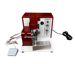 Machine automatique de coloration des bords de petite taille pour cuir, pour bords de formes irrégulières et régulation de la vitesse de la machine à huiler les bords - Product Image 1