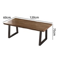 Bureau double simple en bois massif, bureau d'apprentissage et d'écriture pour enfants, petite table de conférence longue pour utilisation informatique