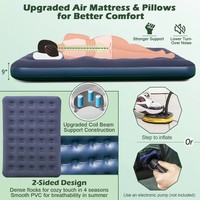 Cama de Camping Plegable para 2 Personas, 5 en 1, Carpa Elevada con Colchón de Aire y Saco de Dormir