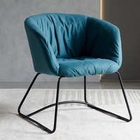 Chaises de salon modernes, luxueuses, colorées, douces, durables, écologiques, en tissu technologique avec pieds en métal, vente en gros