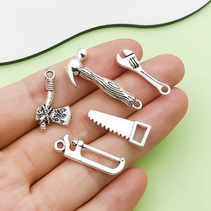 Pendentifs en alliage d'argent antique, formes variées, pour la fabrication de colliers, accessoires de bijoux DIY, alliage de zinc plaqué - Product Image 2