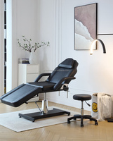 Table de massage professionnelle pour salon, hydraulique, électrique, pliable, avec cadre métallique, dossier et pieds réglables, pour salons de beauté, spas et extensions de cils