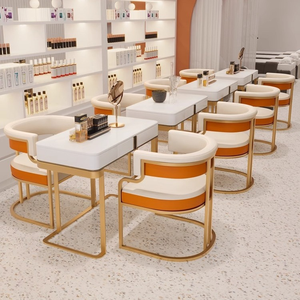 Luxury Dining <b>Chair</b> Hotel Sales Office Beauty Salon Receives Mahjong Sofa <b>Chair</b> Nail Salon Customer Makeup <b>Chair</b> - Product Image 6