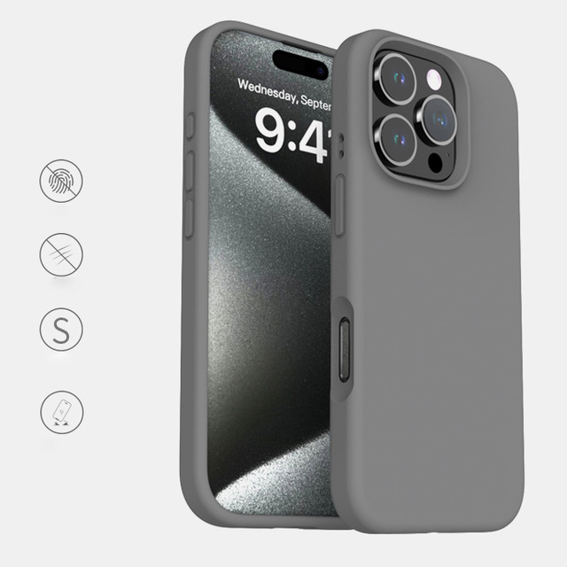 Luxurious Original Authentic Liquid Silicone Phone Case with Microfiber Lining for iPhone 16 13 14 Pro Max 15 Plus High Quality