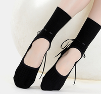 Nouvelles chaussettes de yoga en coton épais pour l'hiver, avec grip personnalisé, broderie jacquard, antidérapantes pour le Pilates, la danse et le fitness