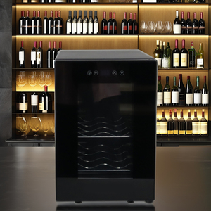 6 Bouteilles Salon <span class=keywords><strong>Petit</strong></span> Cabinet Bar à <span class=keywords><strong>Vin</strong></span> Thermostat Réglable Réfrigérateur <span class=keywords><strong>cave</strong></span> à <span class=keywords><strong>vin</strong></span> - Product Image 1