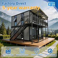Casa Contenedor Expandible de Doble Ala Directo de Fábrica, Casa de 20 Pies, Casa de 40 Pies, 3 Dormitorios, Impermeable, Prefabricada, Modular y Plegable