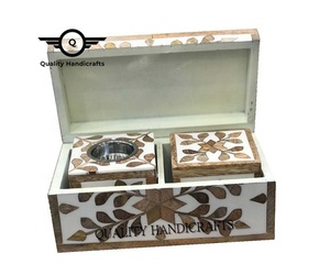 Juego de Quemadores de Incienso con Incrustaciones de Hueso Religiosas de la Mejor Calidad para Decoración del Hogar, Mubkhar Árabe Hecho a Mano - Product Image 5