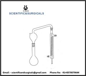 เครื่องกลั่นแก้วบอโรซิลิเกต220V สำหรับการทดสอบในห้องปฏิบัติการของแอมโมเนียอุปกรณ์การศึกษาสำหรับการวิจัยทางเคมี - Product Image 3