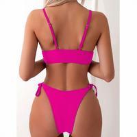 Ensemble bikini deux pièces à volants pour femmes, imprimé animal, string, sexy, costume brésilien, fournisseur de maillots de bain personnalisés, vente en gros, 2025