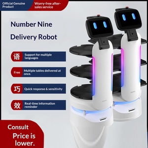<span class=keywords><strong>Robot</strong></span> de service et de livraison transfrontalier modèle S1 n°9, multi-langues, à écran tactile, avec 3 niveaux de plateaux, contrôlé par application et recharge automatique, pour hôtels - Product Image 2