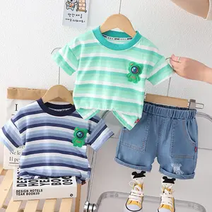 Fashion Boys Clothes Set 2 pieces Baby Clothes 100% Cotton Cool Boy Clothing