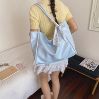 Sac à main décontracté en cuir PU souple, grand format, léger, couleur unie, style minimaliste et tendance