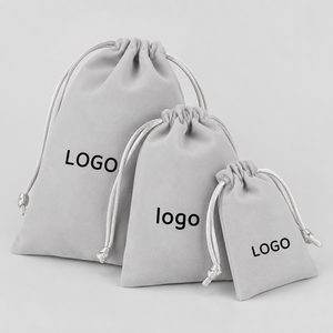 Vente en gros de pochettes en velours personnalisées avec logo, sacs en velours à cordon pour bijoux, pour cadeaux - Product Image 6