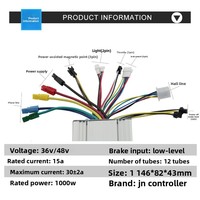 Kit de conversion électrique à assistance avant 48V 1000W 30A MTX-1000W-30a pour vélos, noir, Lithium