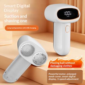 Afeitadora Eléctrica de Doble Cabezal para Telas, Recargable, con Pantalla LED, Mini Afeitadora Portátil para <span class=keywords><strong>Ropa</strong></span>, Removedor de Pelusas Eléctrico - Product Image 2