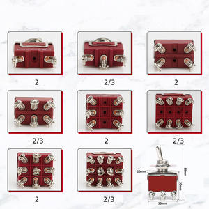 Interruptor de palanca de rebote con autobloqueo, terminales DPDT ON-OFF-ON, corriente máxima de 25A, impermeable, de Metal, a prueba de agua - Product Image 2