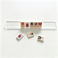 Supports de Mahjong de voyage en acrylique usinés CNC de précision multicolores OEM, ensemble de supports de Mahjong MINI écaille de tortue
