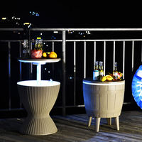 3-in-1-kombiniert Kühler, Cocktail tisch und Couch tisch Cool Bar