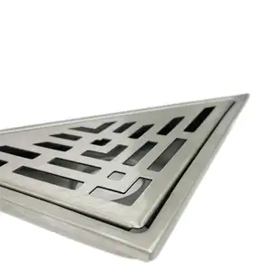 High-quality Stainless Steel Triangle Corner Floor Drain Customized Rectangular Floor Drain Square Floor Drain