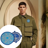 Patchs réfléchissants thermocollants Étiquettes de vêtements avec logo tissé haute densité personnalisées en gros pour uniformes de vêtements de sport