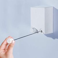 2025 corde à linge chaude linge suspendu corde mural intérieur blanchisserie rétractable ABS plastique ligne de lavage vêtements étendoir