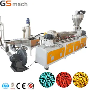 PE PP filler masterbatch twin screw extruder plastic granules making machine