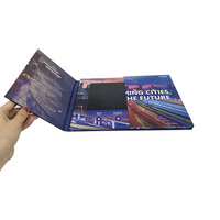 Double porte ouverte du milieu Écran LCD Vidéo Carte de visite Cadeau Brochure Carte d'invitation Livre vidéo
