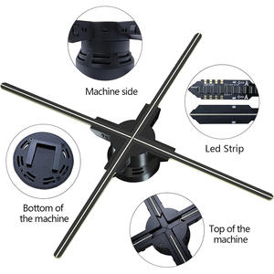 Esplosioni a occhio nudo 3D olografico ventilatore LED proiezione aerea trasparente Display sospensione presentazione attrezzatura accessorio - Product Image 5