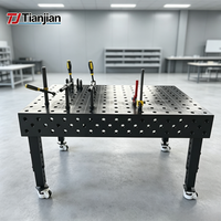 Système d'outillage modulaire flexible 3D robuste D28 en acier nitrué, poste de travail industriel, table de soudage