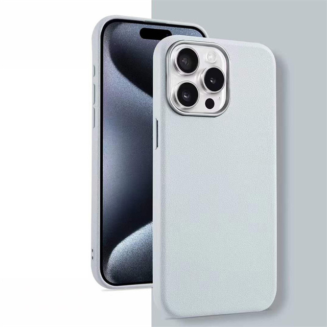 Hot Sale Colored Leather Phone Cases for iPhone 12 13 16 Plus with Shockproof Wireless Magnetic Cell Phone Cover 14 15 Pro Max